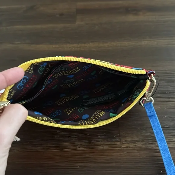 Loungefly Sanrio Hello Kitty 50th Anniversary Nylon Zipper Pouch Wristlet NWT - Picture 7 of 10